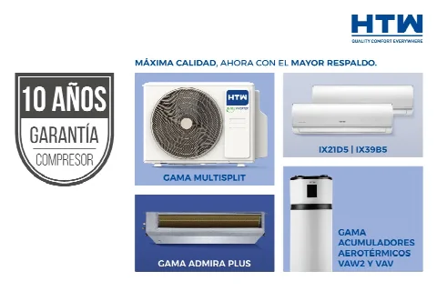 Garantía 10 Años en el Compresor